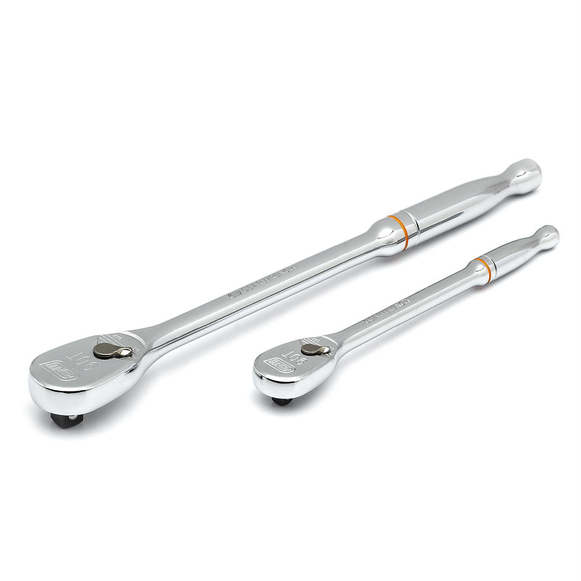GearWrench Long Handle Ratchet Set — 2-Piece, 1/4in. & 3/8in. Drive, 90 Tooth, Model# KDT81268T